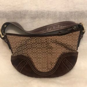 Coach Signature brown leather bag